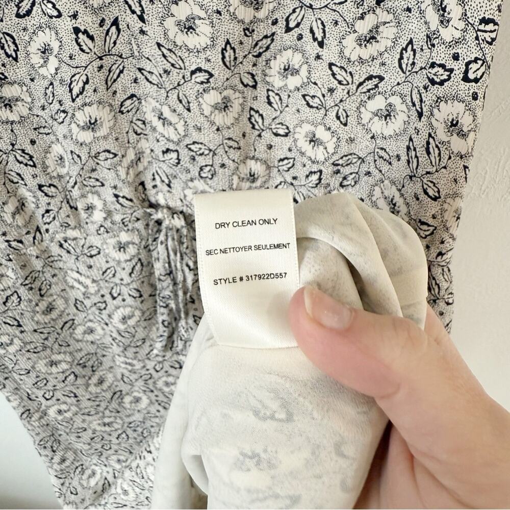 Rebecca Taylor Silk Sweet Briar Floral Flutter Sleeve Dress Sz 8 - Picture 7 of 9
